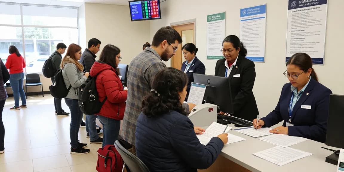 Get your goverment document from rtps 4 at a busy public service center with staff assisting clients