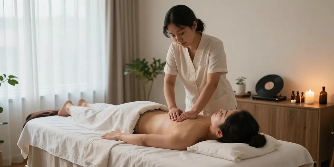시흥출장안마을 제공하는 마사지 치료 공간에서 편안한 분위기와 치유의 순간을 담은 이미지