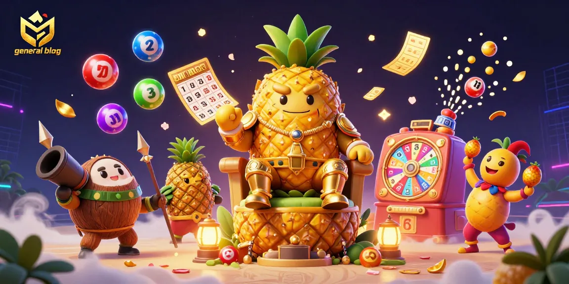 Engage with the exciting world of gambling on general blog through vibrant casino illustrations filled with lottery elements.