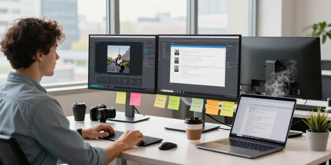 Snipaste下载 in action on dual monitors in a modern workspace.