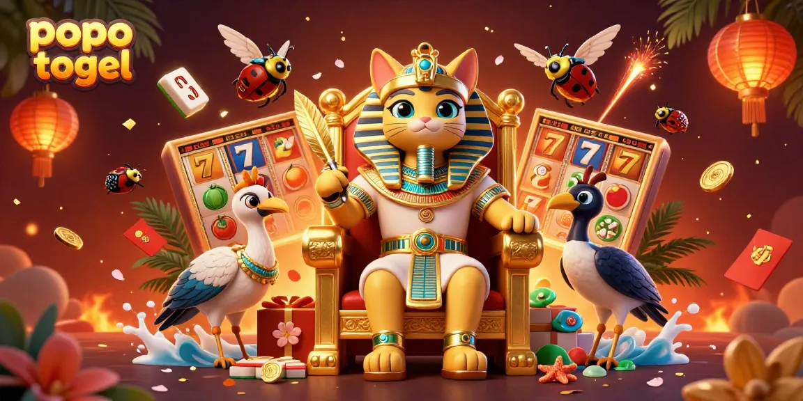 Spin to win big with popo togel in a dynamic 3D casino scene featuring rich gaming elements.