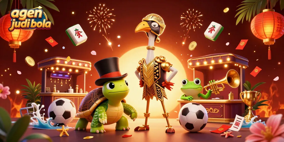 Experience sports betting excitement with agen judi bola at a vibrant speakeasy full of dynamic elements.