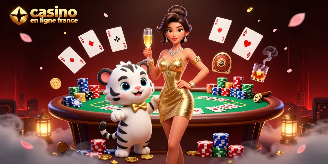 Vivez l'excitation au casino en ligne France avec des personnages glamours jouant au poker.
