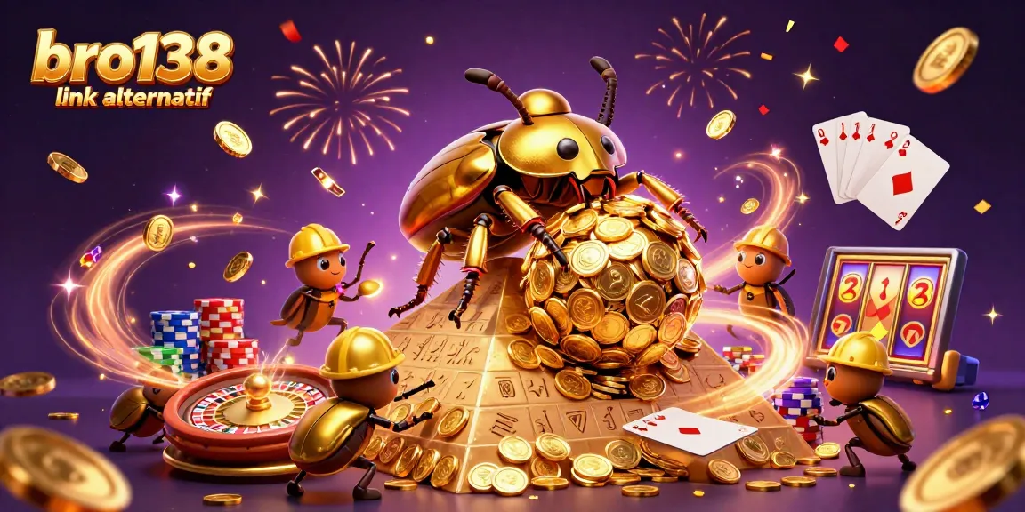 Experience exciting gameplay at bro138 link alternatif with a dazzling casino-themed illustration.