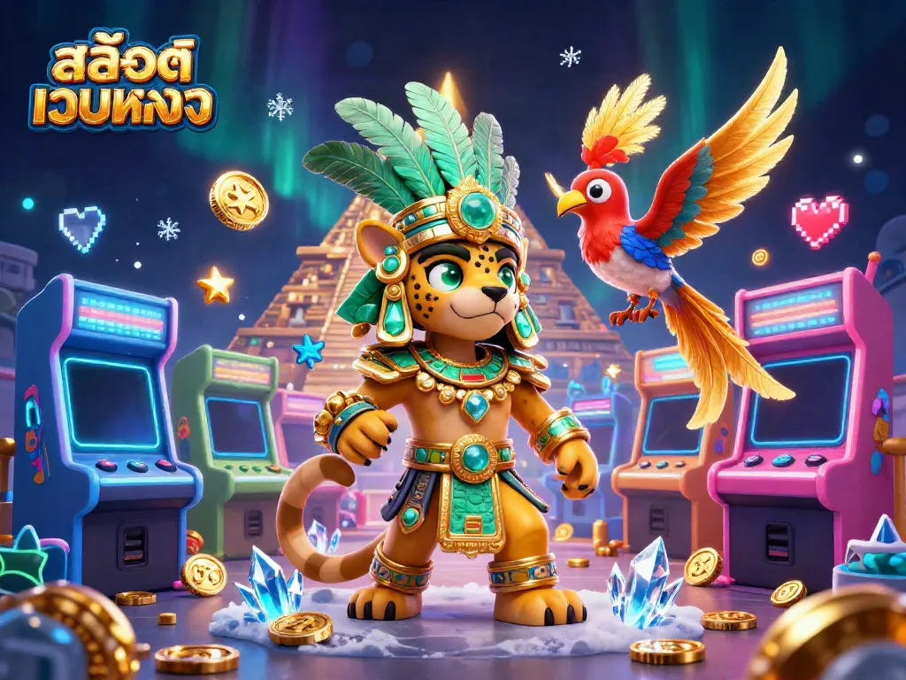 Engage with สล็อตเว็บตรงทั้งหมด in a vibrant 3D casino environment filled with dynamic game elements and rich details.