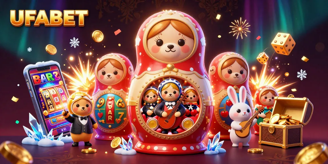 Experience thrilling action at UFABET with lively casino characters and a jackpot explosion.