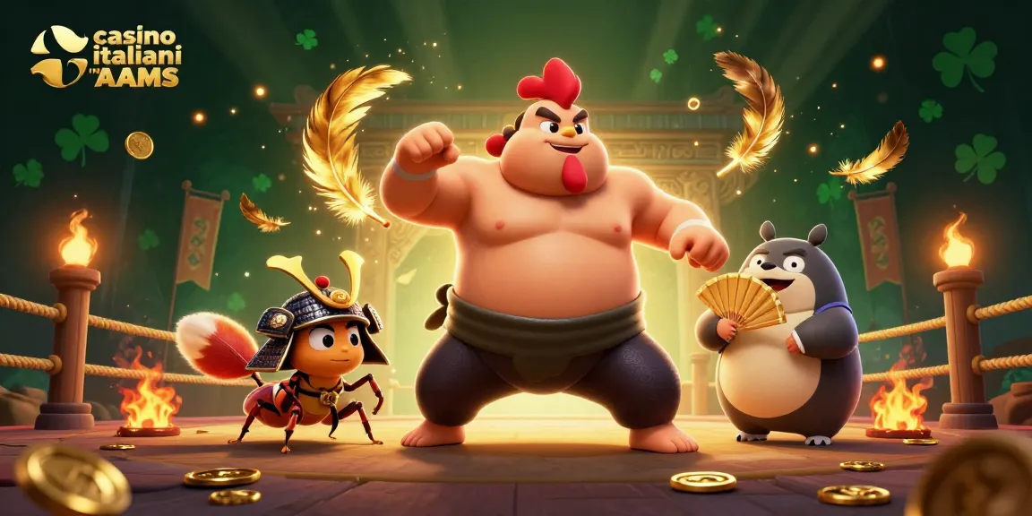 Scopri i casinò italiani non AAMS con un vivace combattimento fra galli, grilli e tanuki.