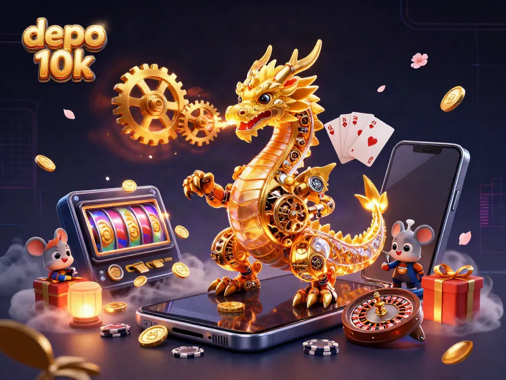 Putar slot peluang tinggi di depo 10k dengan karakter naga emas dan game menyerbu
