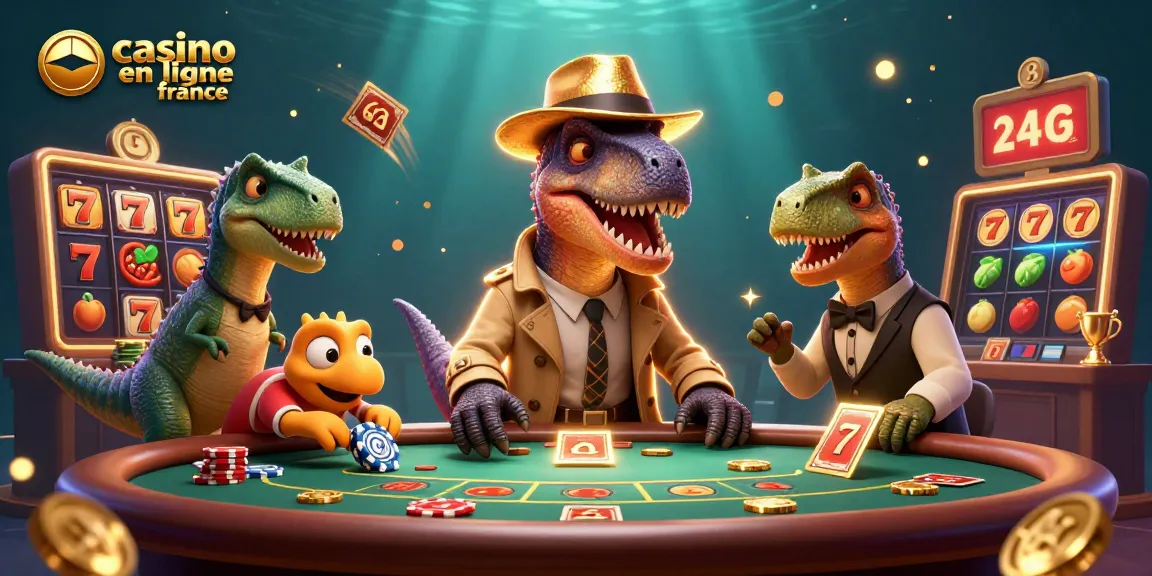 Plongez dans l'univers du casino en ligne France avec des personnages ludiques et des éléments de jeu captivants.