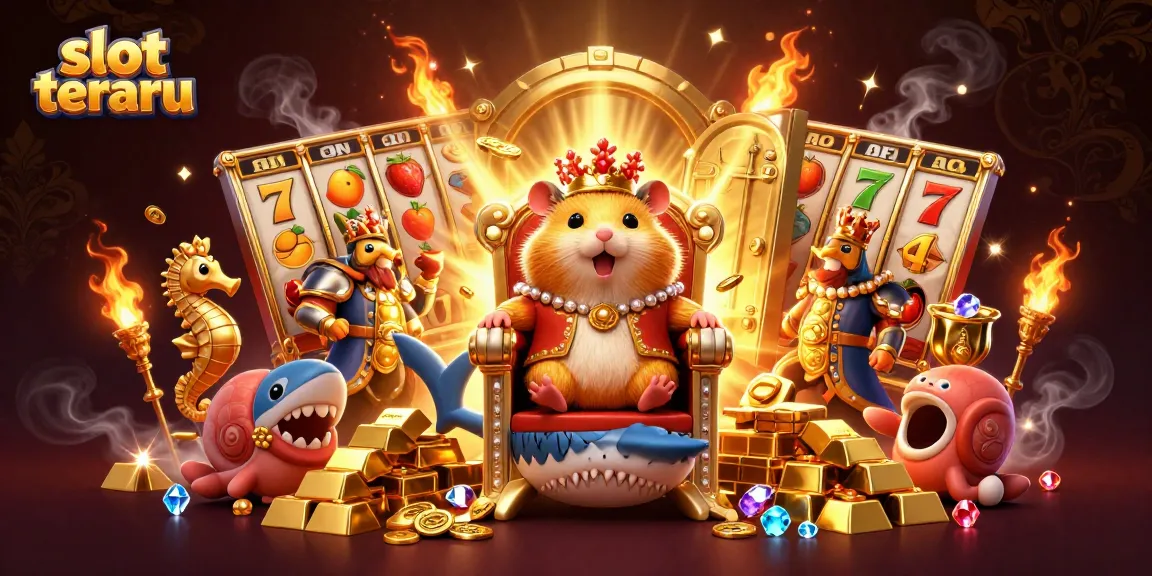 Experience the thrill of slot terbaru with a golden hamster king ruling a lavish casino kingdom.