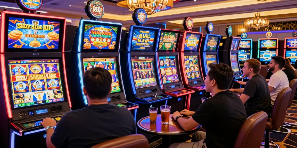 Engaging online gambling scene with players enjoying situs slot 10k games amidst vibrant neon lights and lively atmosphere.