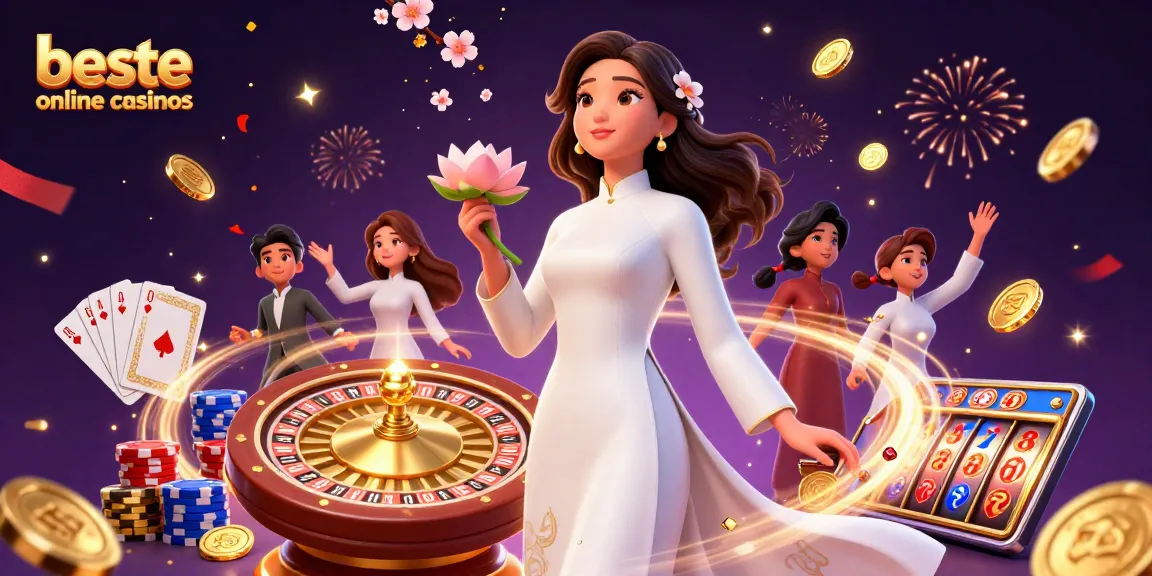 Experience the excitement of beste online casinos with a vibrant 3D casino illustration.