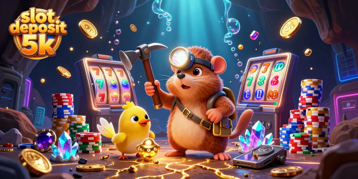 Spin the slot deposit 5k reels with treasures revealed, featuring vibrant coins and gems.