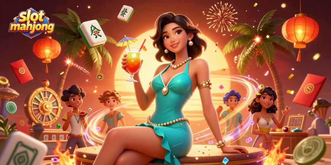 Experience the thrilling gameplay of slot mahjong with vibrant illustrations that evoke excitement and strategy.