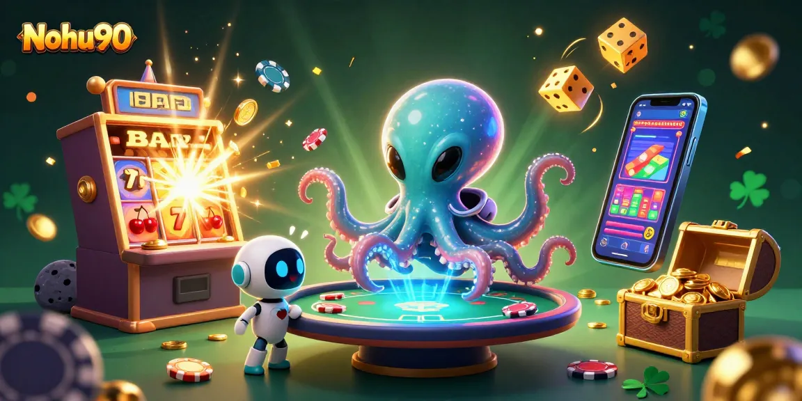 Nohu90 gives an exciting glimpse into a vibrant digital casino scene filled with lively characters and dynamic game elements.