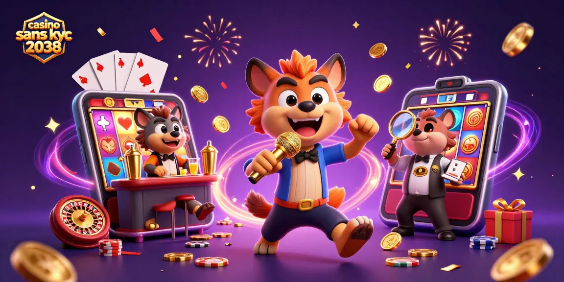 Le casino sans KYC 2038 propose des hyènes animées faisant des spectacles dans un club de comédie.