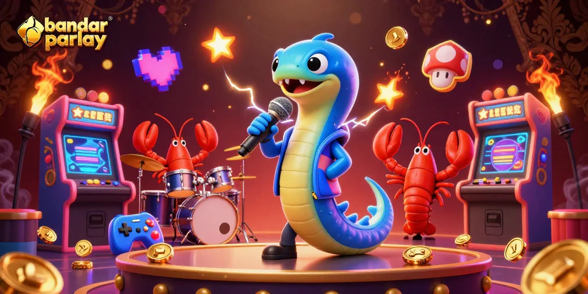 Experience the thrill of bandar parlay with vibrant underwater casino elements featuring dynamic 3D characters.