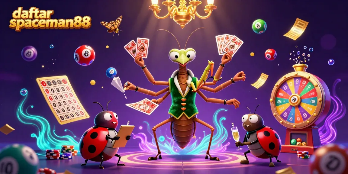 Experience vibrant gaming action at daftar spaceman88 with dynamic lottery elements and colorful characters.
