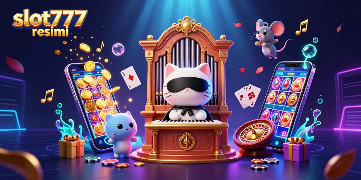 Play vibrant slots with slot777 resmi, featuring exciting characters and casino elements.