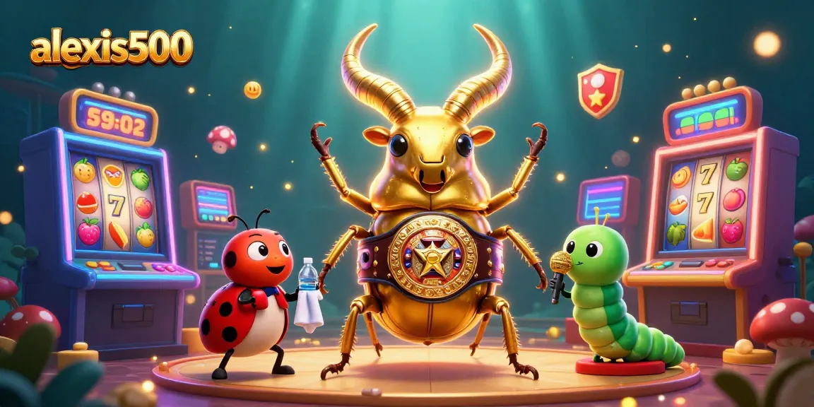 Join the action at alexis500 as the golden stag beetle battles in vibrant casino scenes.