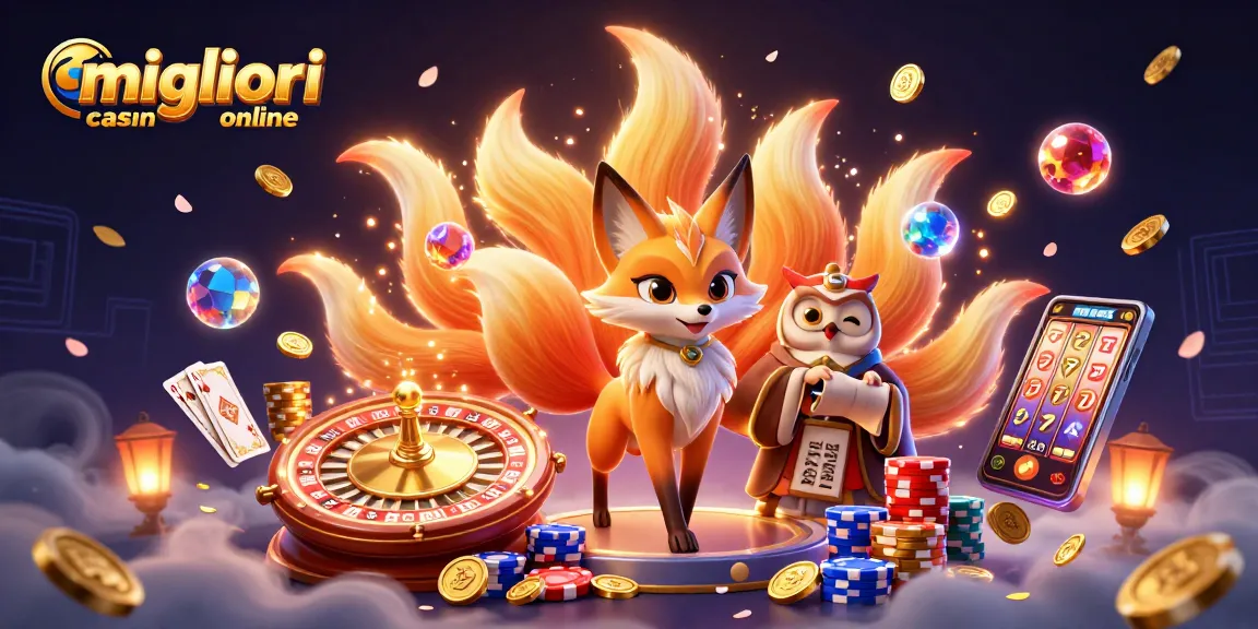 Vivi azioni emozionanti e colori vivaci nella scena dei migliori casino online con una volpe mistica e un gufo