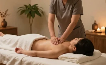 Professional 성남출장마사지 at home spa with calming ambiance and relaxation elements.