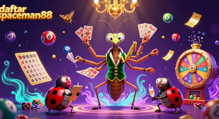 Experience vibrant gaming action at daftar spaceman88 with dynamic lottery elements and colorful characters.
