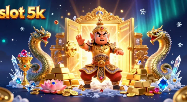 Spin the reels for joy in this vibrant, ultra-detailed scene celebrating slot 5k wins!